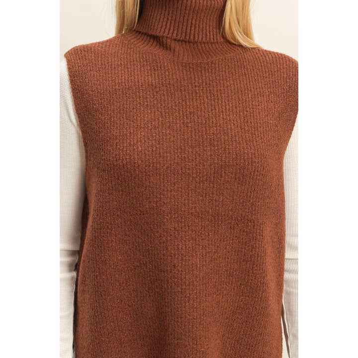 HYFVE - Wholesale Sweater Vest - Women's - Sleeveless Turtleneck Sweater Vest21