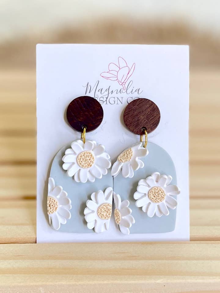 Daisy Floral Dangles for wholesale by Magnolia Design Company