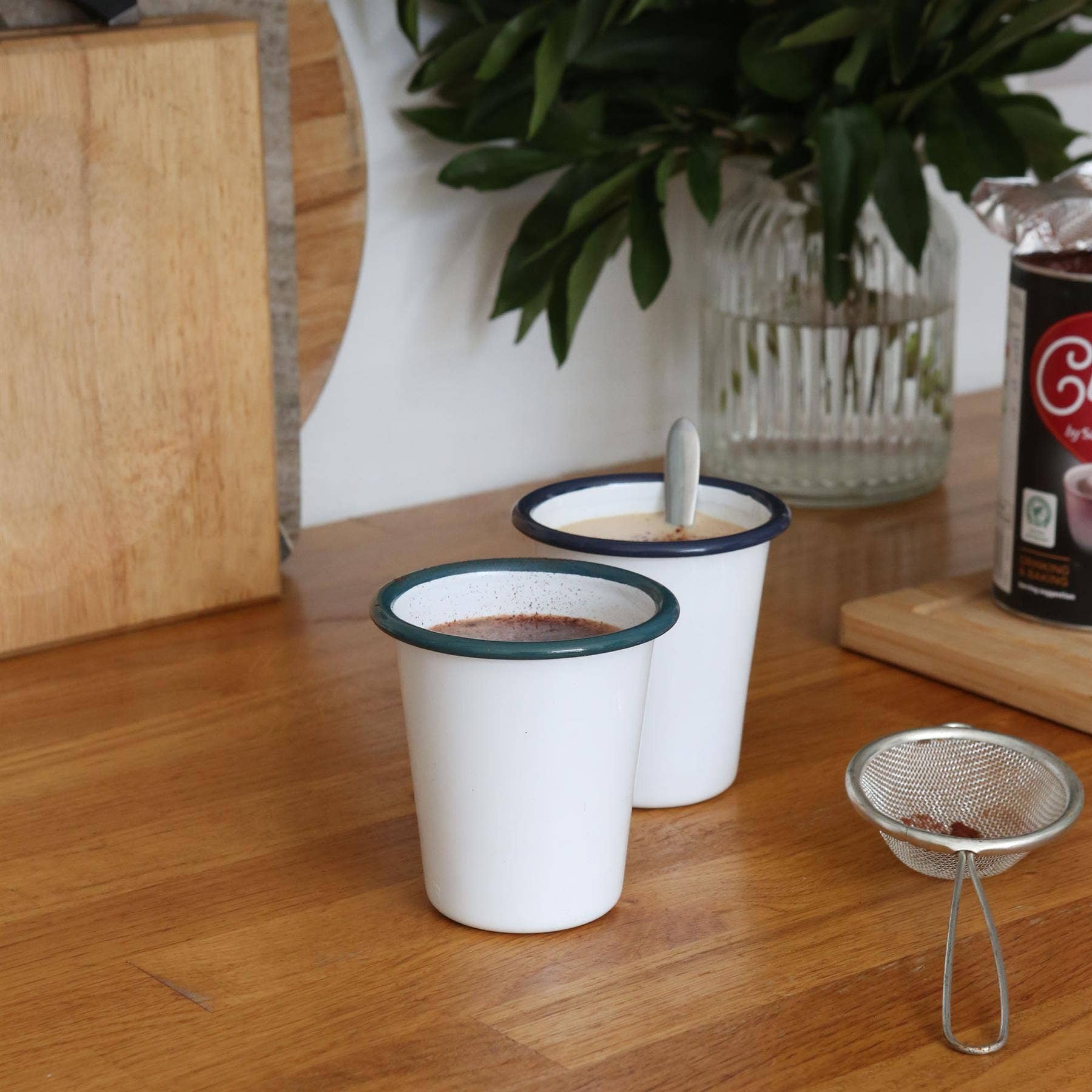 Rinkit Ltd - Wholesale Drinking Glass/Cup - 300ml White Enamel Tumbler3