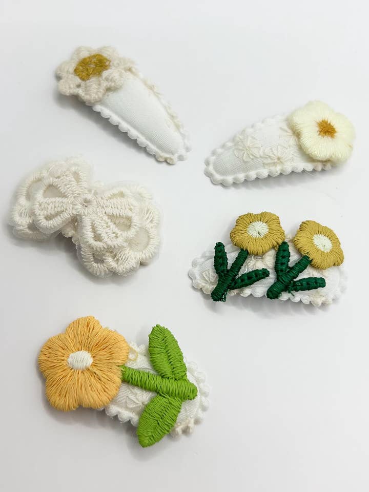 Mini Flower Hair Clips and Barrettes for Toddlers for wholesale by Aurelia & Co. Baby