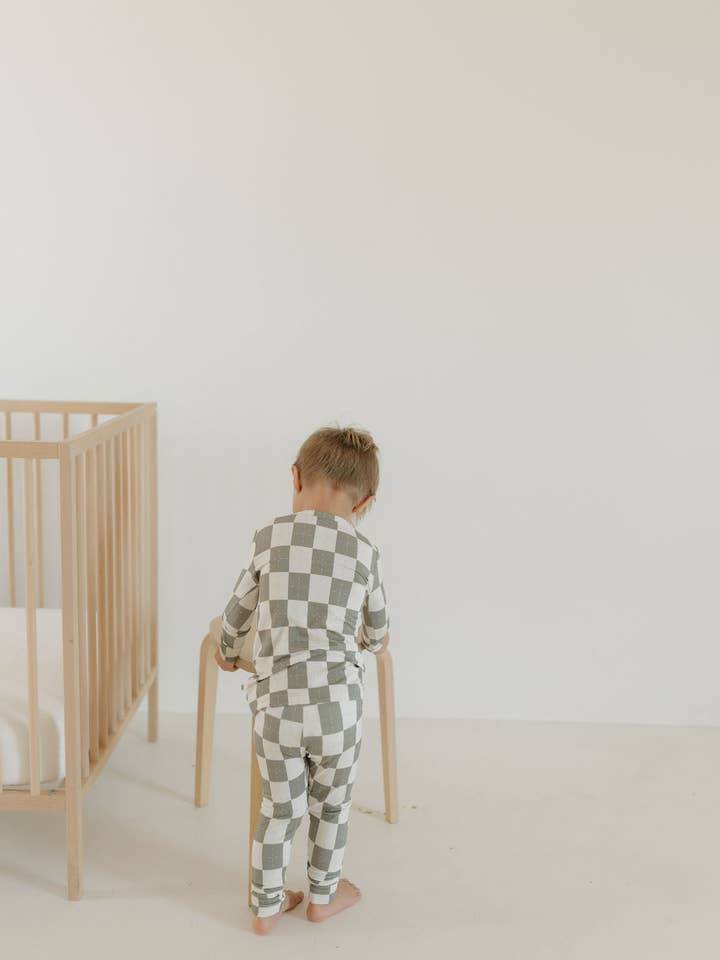 Forever French Baby - Wholesale Sleepwear Set - Kids - Bamboo Two Piece Pajamas | Oat & Sage5