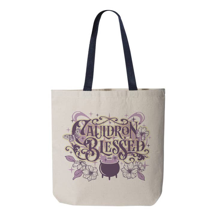 Lucky Luna Apparel - Wholesale Tote bag – Women's - Cauldron Blessed Contrast Color Handle Tote Bag4