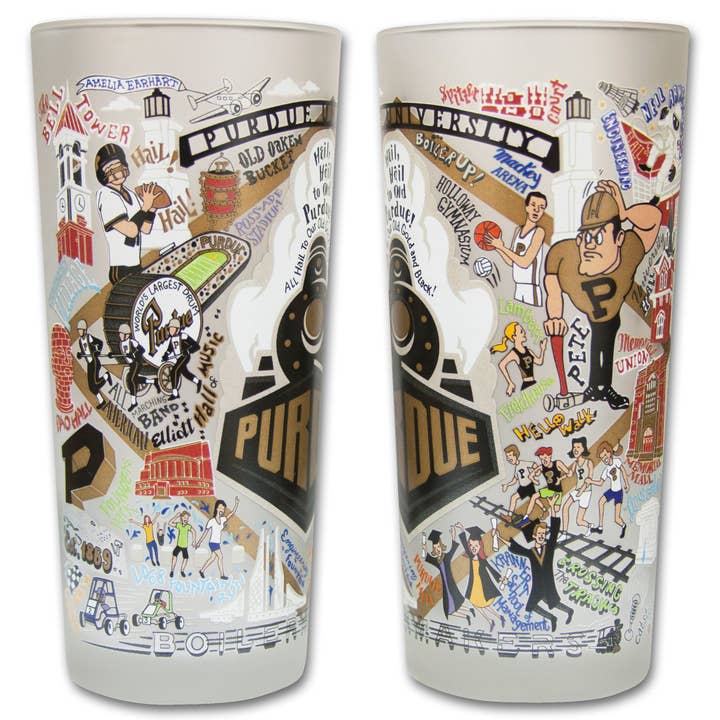 catstudio - Wholesale Drinking Glass/Cup - Purdue University Collegiate Drinking Glass1