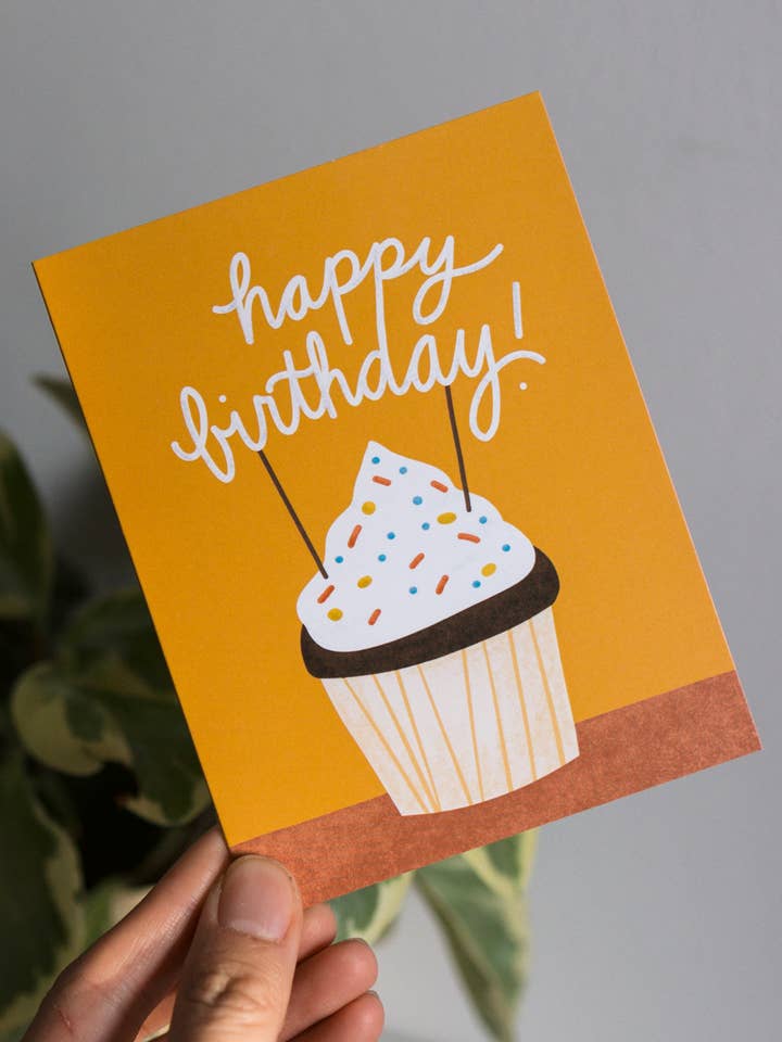 Fijne Verjaardag Cupcake Notitiekaart voor wholesale door Brittany Fan