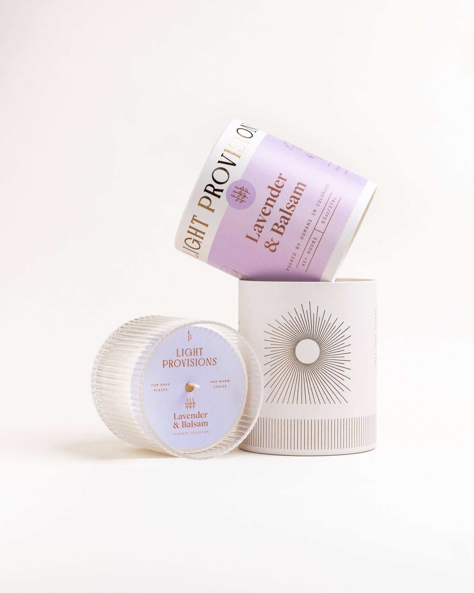 Light Provisions - Wholesale Jar/Filled Candle - 9.5 oz Lavender &  Balsam Candle 3