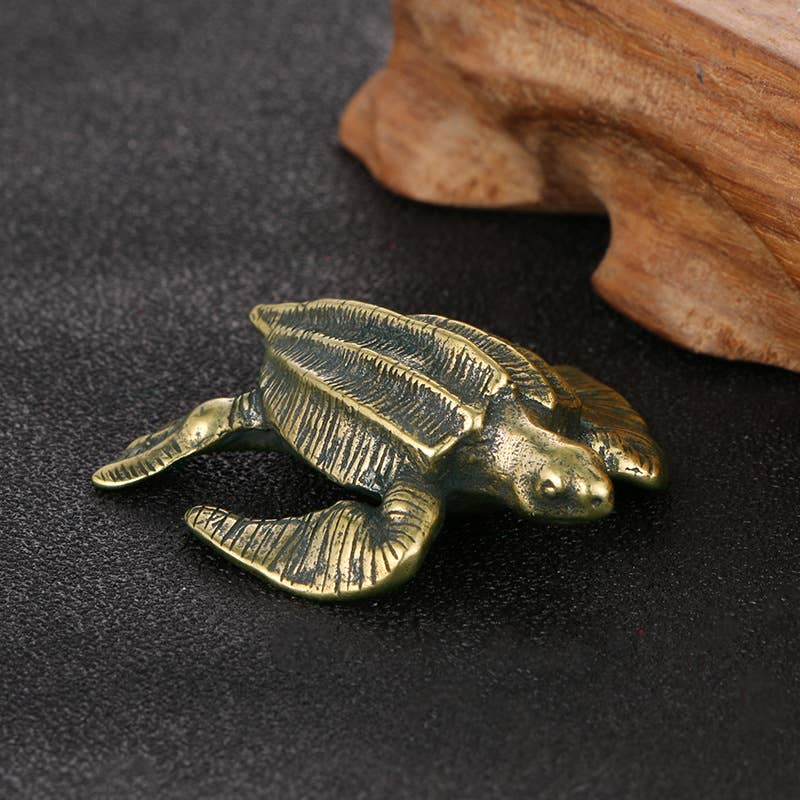 Gemcohub - Wholesale Decorative Figurine - Brass Sea Turtle Animal Crafts Ornaments Miniature Model