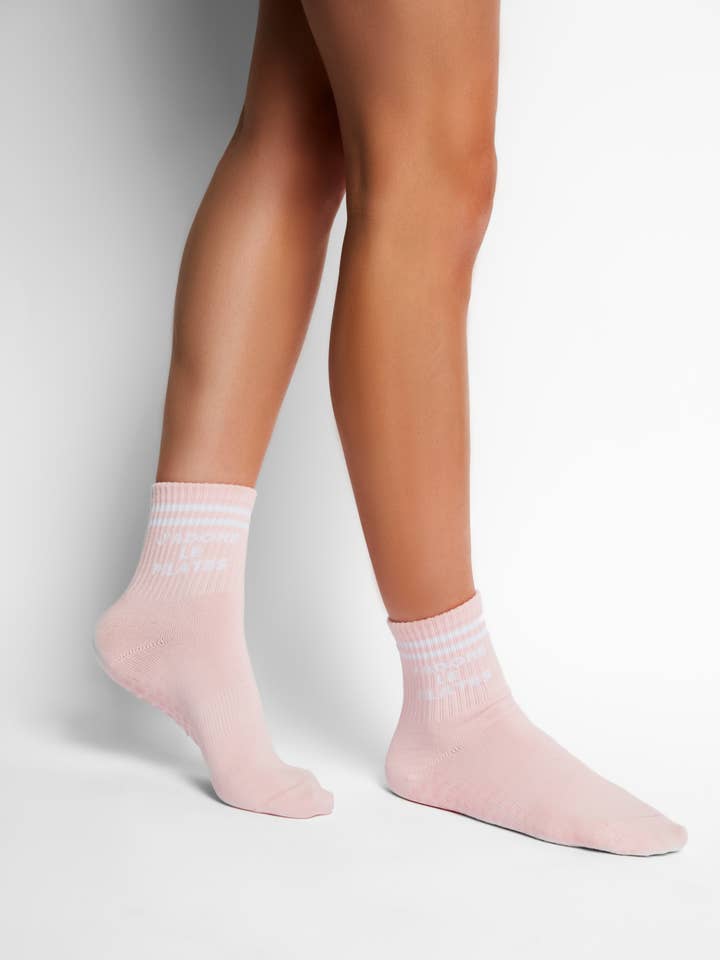 Pink J'ADORE LE PILATES for wholesale on Faire