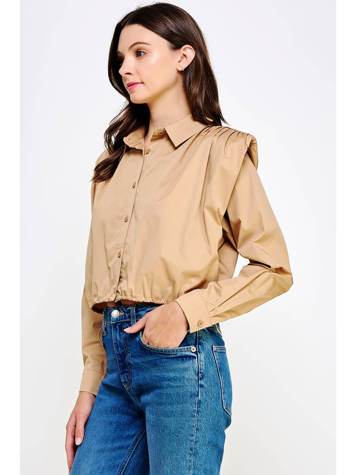 Strut & Bolt – Engroshandel Skjorte med buttondown – til kvinder – Skulderpude Button Down Poplin skjorte19