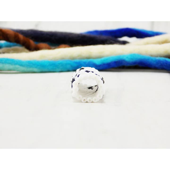 Ninolia - Vente Élastique à cheveux - Trou de bijoux Dreadlock Panda Lock 9mm accessoires pour cheveux Boho Hippie Nature Alternative Rasta Perles de dread uniques anneaux de cheveux de barbe Tresses manchette5