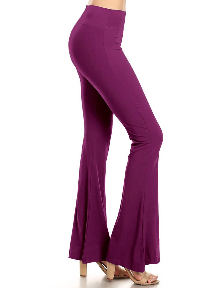 Leggings Depot - Wholesale Pants - Women's - Buttery Soft High Waist Solid Palazzo Pants23