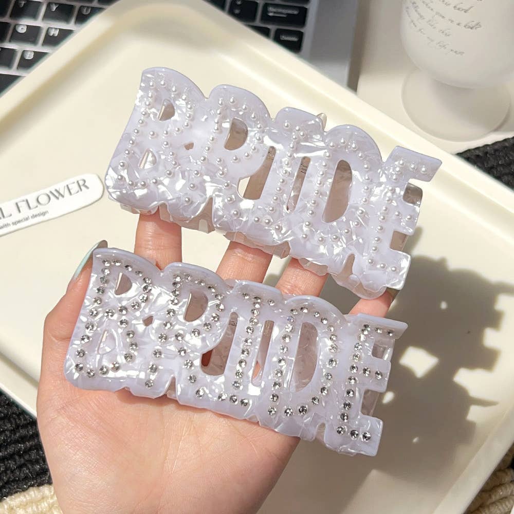 LadyJuneAccessories - Wholesale Hair Clip - Women's - Rhinestone Word Hair Clips Bridal Shower & Bachelorette Gift6