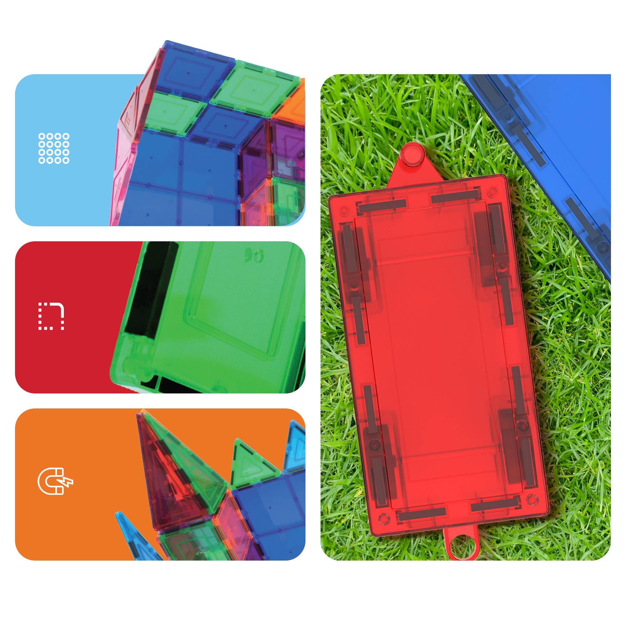 PicassoTiles - Wholesale Toy Car/Truck - Kids - PicassoTiles 2PK Magnetic Tile Building Set5