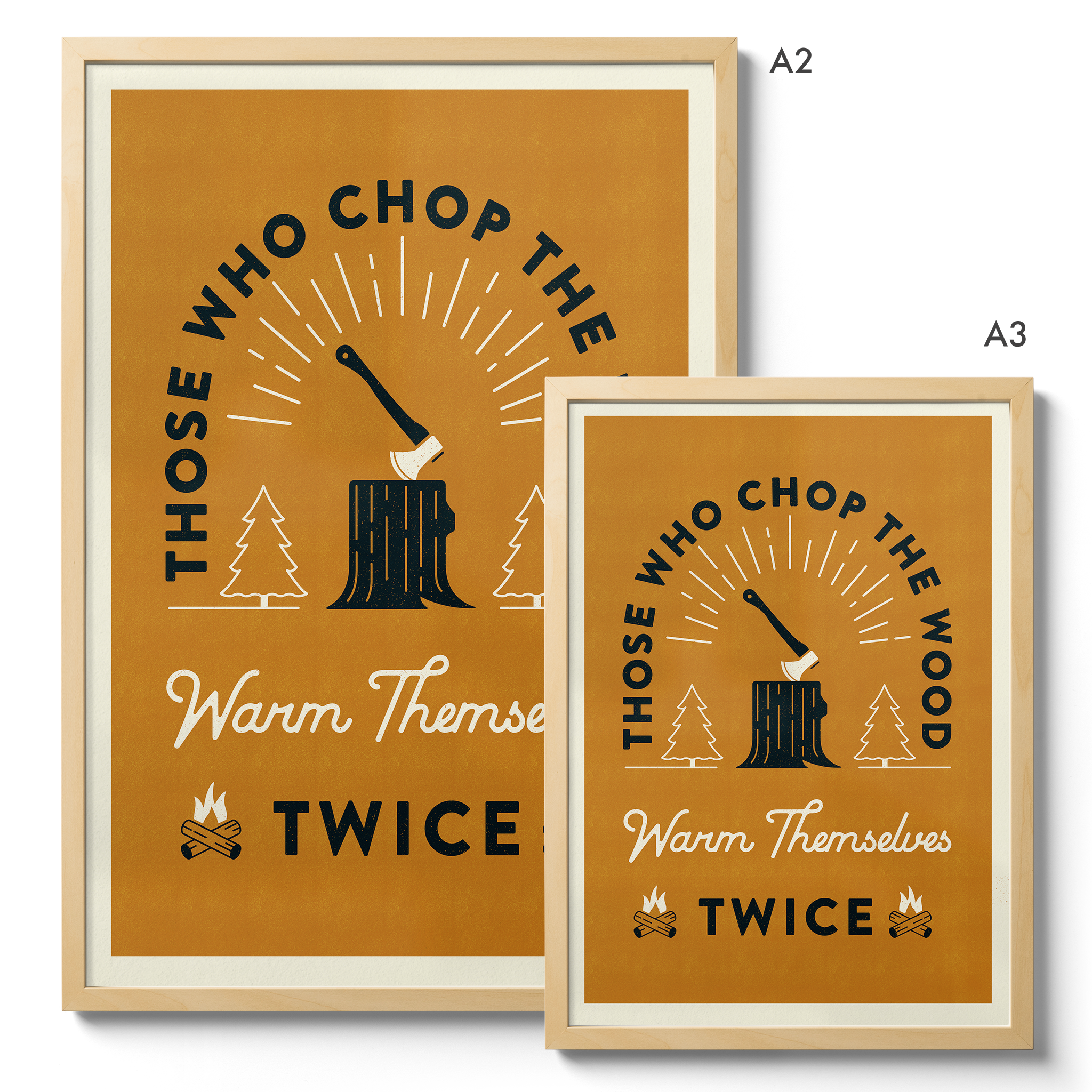 Telegramme Paper Co. - Wholesale Art Print - Those Who Chop The Wood - Gold1