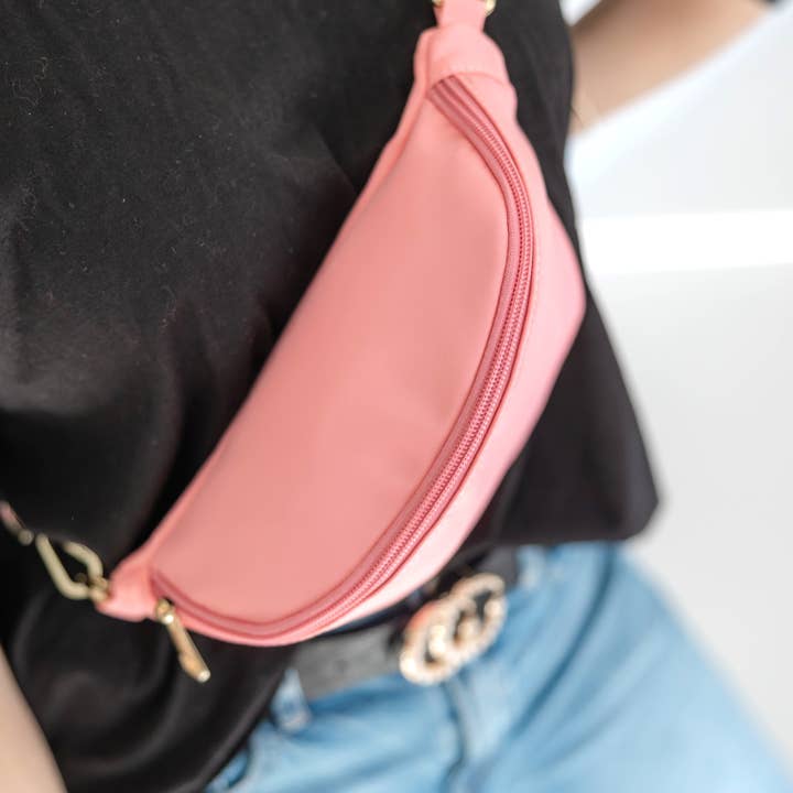 Thomas and Lee Company - Vente Sac ceinture – femme - Sac banane en nylon coloré Hannah avec sangle15