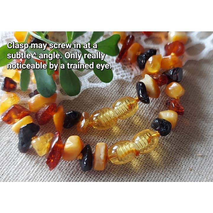 Amber Auksas - Wholesale Beaded/Pearl Necklace - Gorgeous Multi Color Baltic Amber Necklace w Tag Cert ♥️ GIA