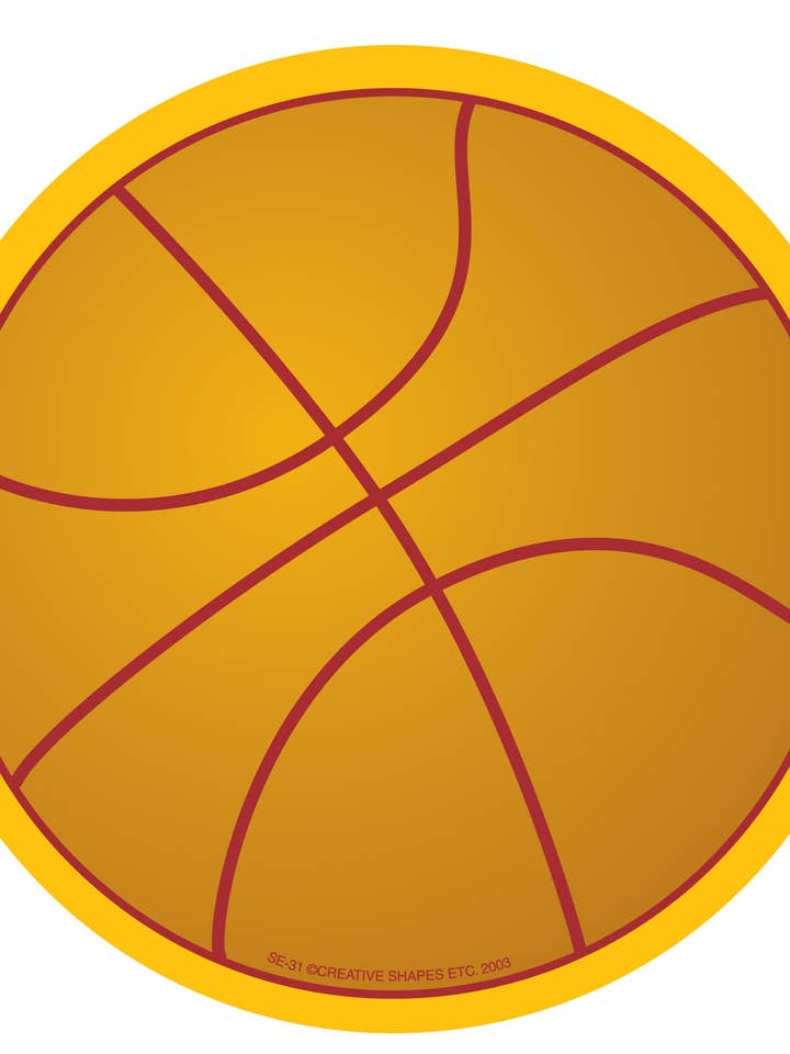 Large Notepad - Basketball for wholesale by Creative Shapes Etc.