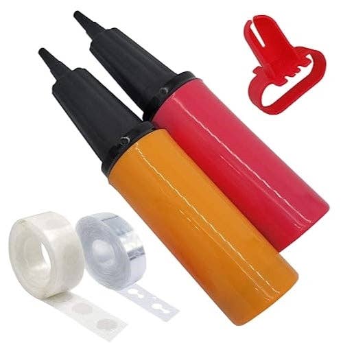 Kasa Style - Wholesale Inflatables - Hand Air Pump for Balloons - 9" Portable Manual Balloon Pump, Mini Hand Pump for Inflatables, Pool Floats, Party Garlands, Exercise and Yoga BallsD5