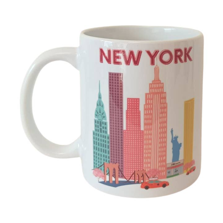 New York City Pink | Ceramic Mugs | New York Souvenirs for wholesale by Fusion Artsy