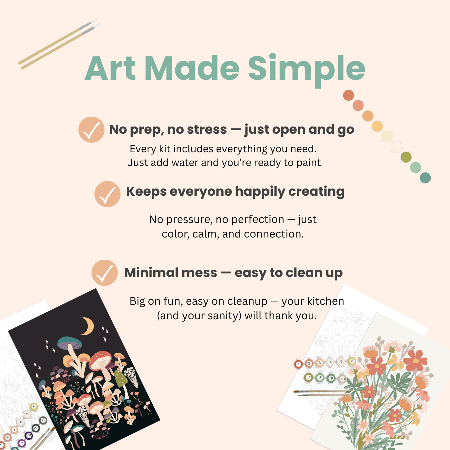 Breathe People – Kit de artesanato DIY por atacado – Kit Caminhada na Natureza Arte Meditativa Pintura por Número9