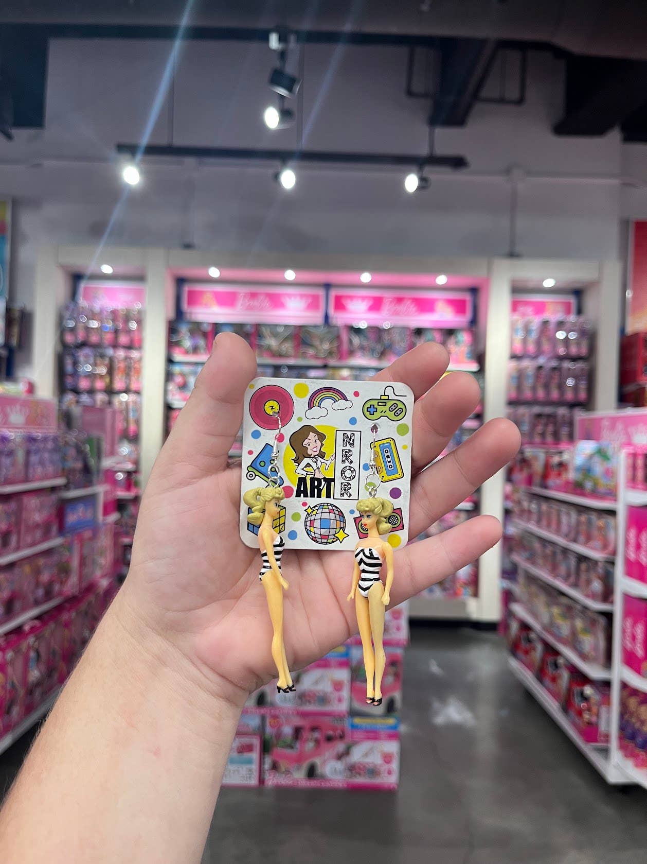 NO RHYME OR REASON ART - Wholesale Dangle Earrings - Classic, Original Barbie Earrings - Posable, Retro, 50s4