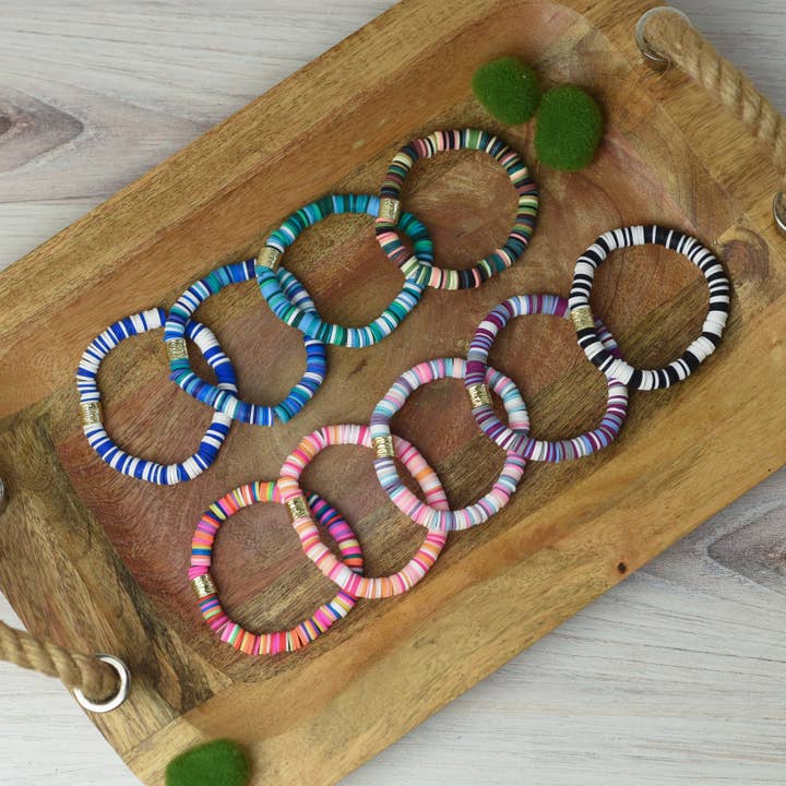 Lauren Lane – wholesale Beaded bracelet – Kendra Silicone Disc Stretch Bracelets8