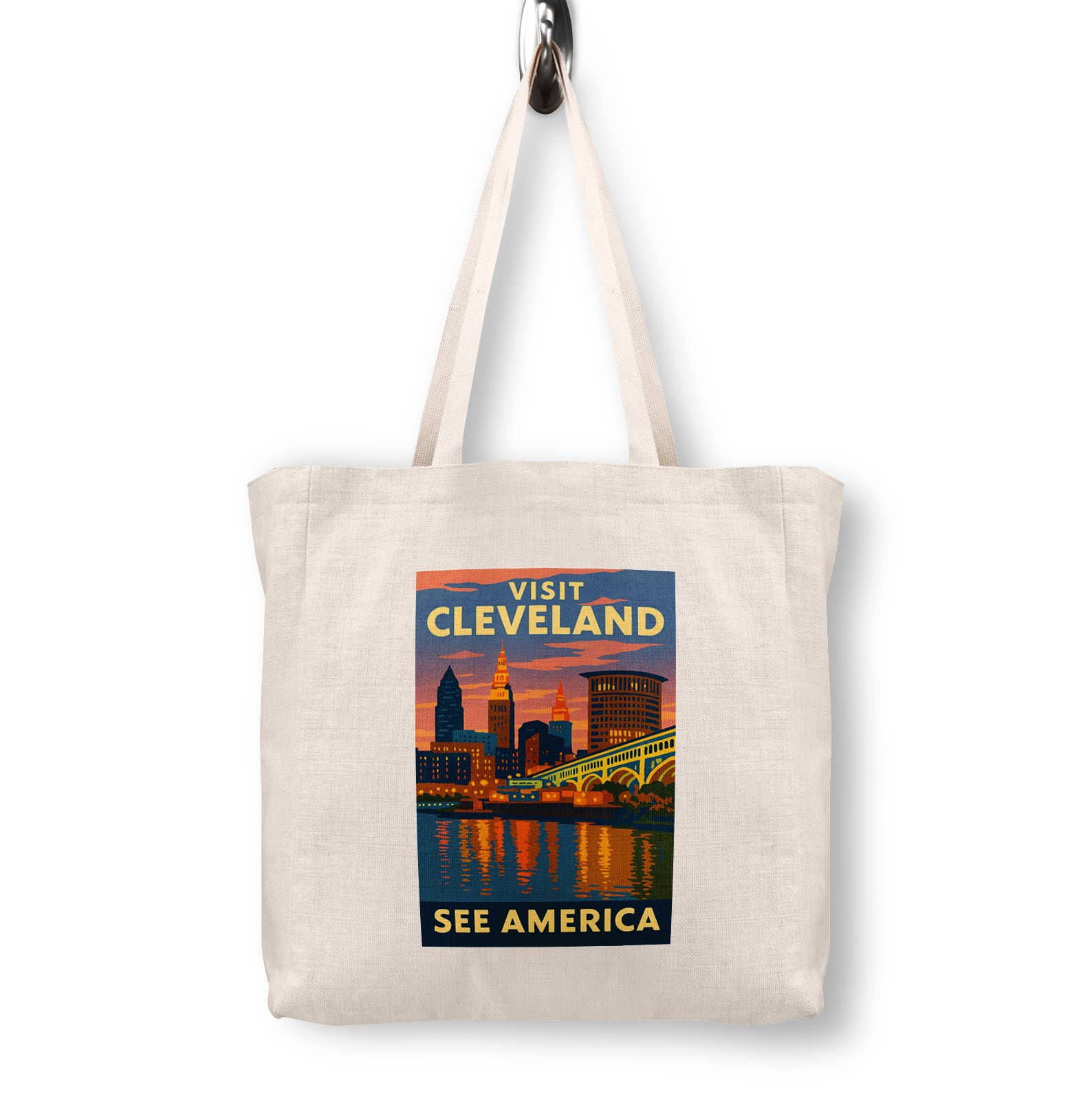 Daisy Mae Designs - Wholesale Tote Bag - Unisex - Cleveland Ohio Large Reusable Canvas Tote Bag Shopping Bag0