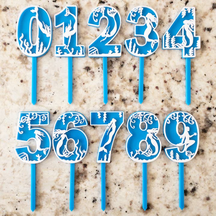Cut Bake Stamp – wholesale Tårta/Cupcake Topper – Mermaid Tema Cake Toppers (STOR)