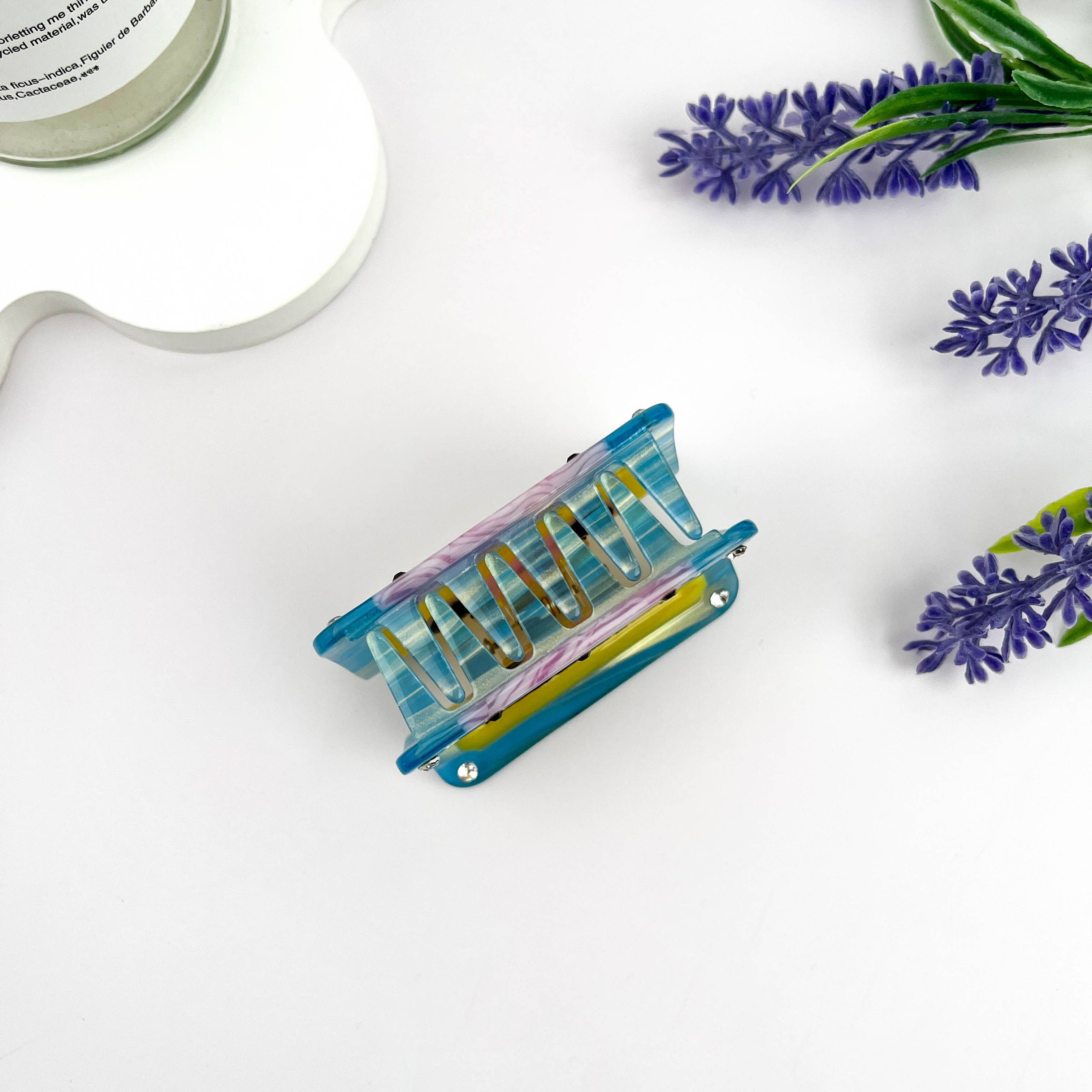 Gul Kreativ tegneserie kassettebånd acetat hårklo klips for engroshandel på Faire4