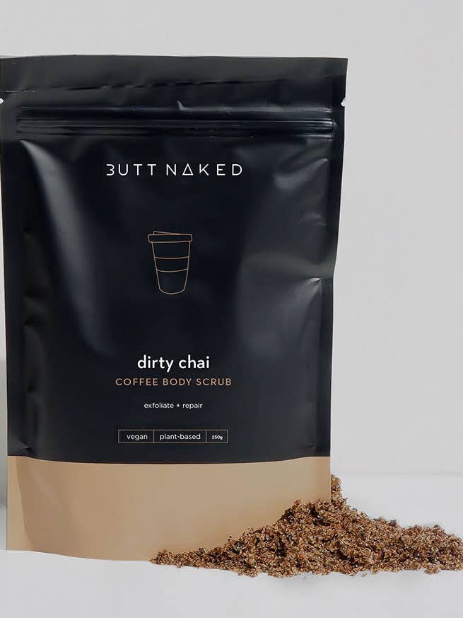 Dirty Chai Coffee Scrub for wholesale by Butt Naked Body