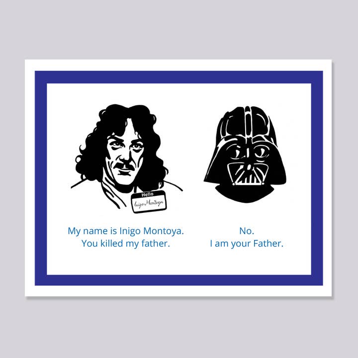 Design Corner - Wholesale Everyday Greeting Card - Princess Bride Star Wars Inigo and Darth Vader Card0