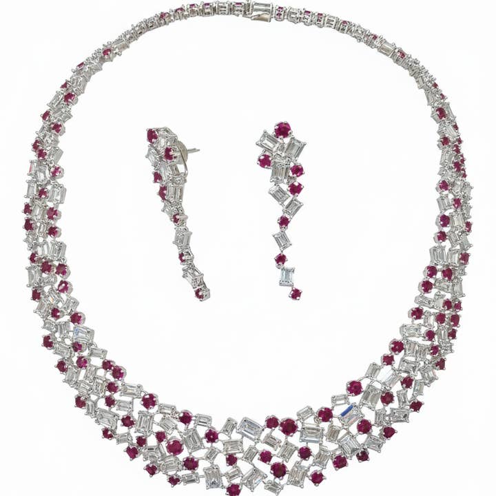 Venda Flash Vintage Conjunto Rubelia Ed. Limitada Prata Rubi e Shine por atacado de ACUS