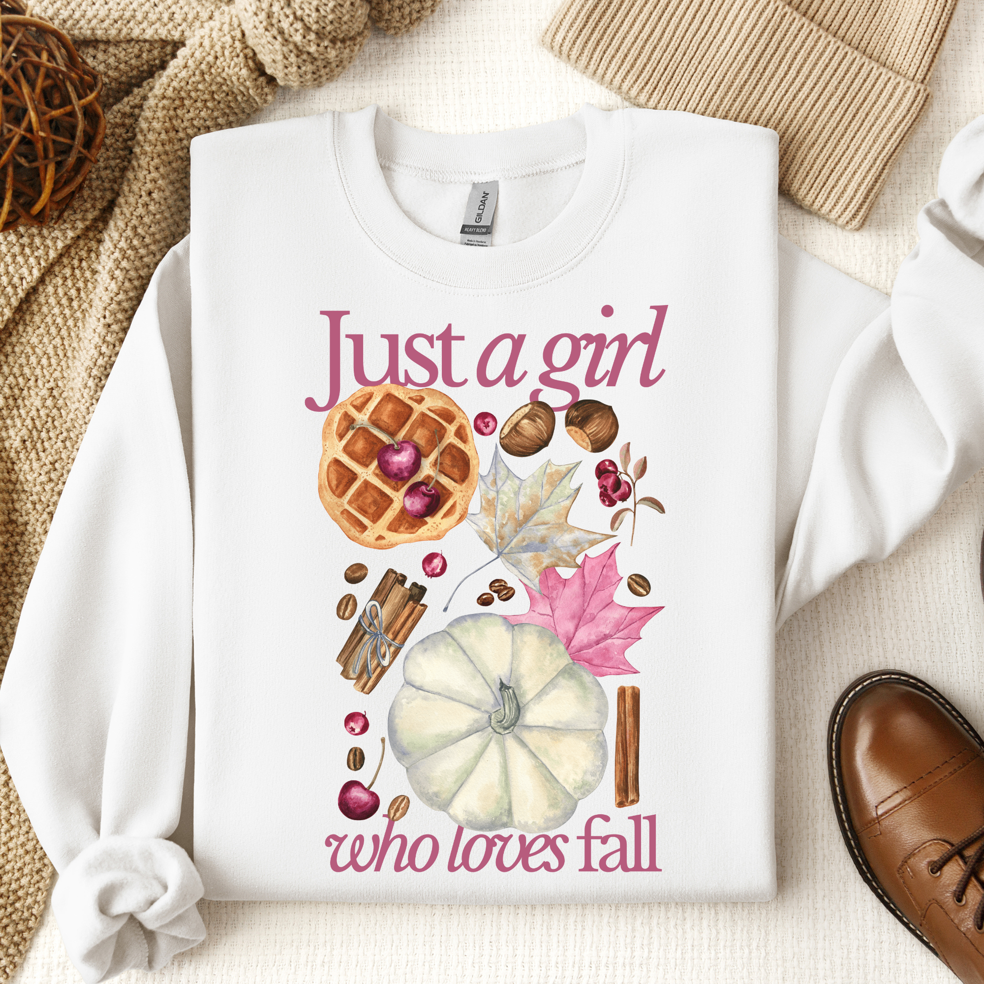 4:12 THE LABEL - Wholesale Graphic Sweatshirt - Women's - Just A Girl Who Loves Fall/Autumn Sweatshirt3