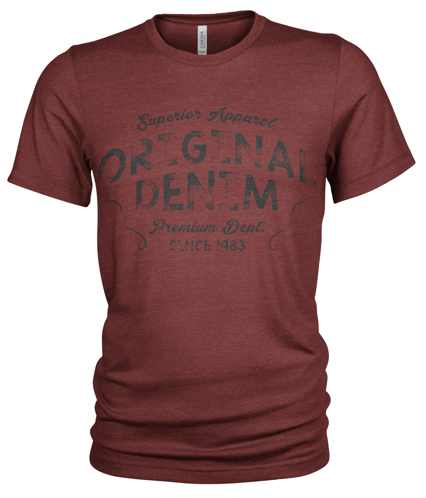 Union Made Raw Denim - Wholesale Screen Printed T-Shirt - Men's - Original Denim 100% Organic Cotton T Shirt for Men8