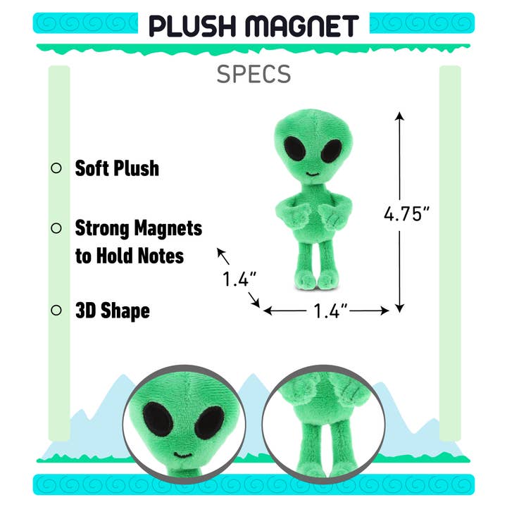 Cota Global - Wholesale Stuffed/Plush Toy - Kids & Baby - Plush Magnet - Alien1
