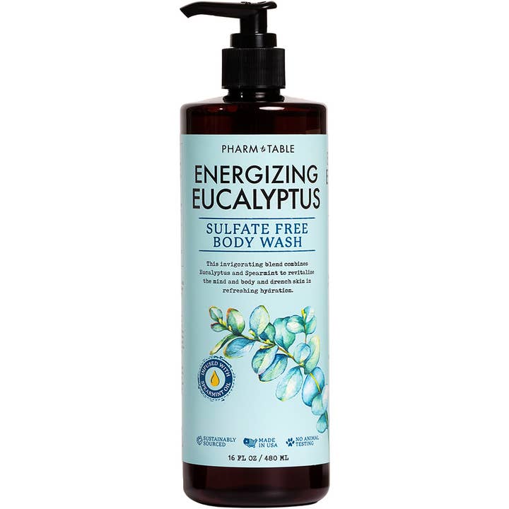 Kira Labs - Wholesale Body Wash/Shower Gel - Pharm to Table Energizing Eucalyptus Body Wash Sulfate Free
