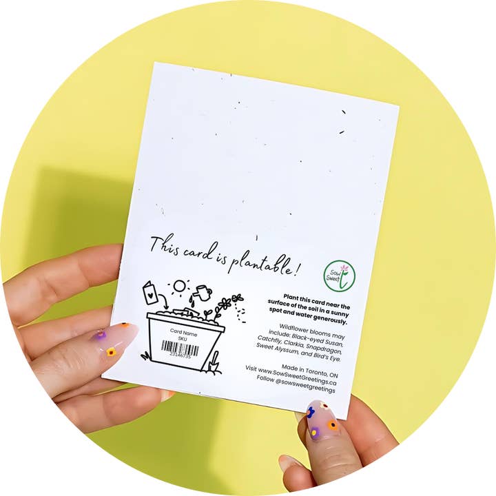 SowSweet Greetings Inc – wholesale Tackkort – Pressade blommor - Tack