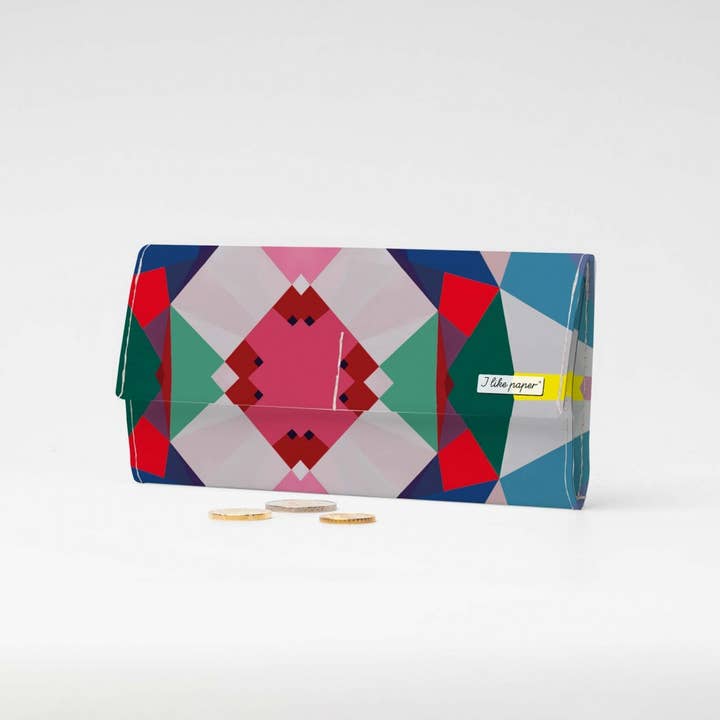 GEOMETRICAL4 Tyvek® Pappwallet XL/Portafoglio frizione per la vendita all'ingrosso da parte di I Like Paper