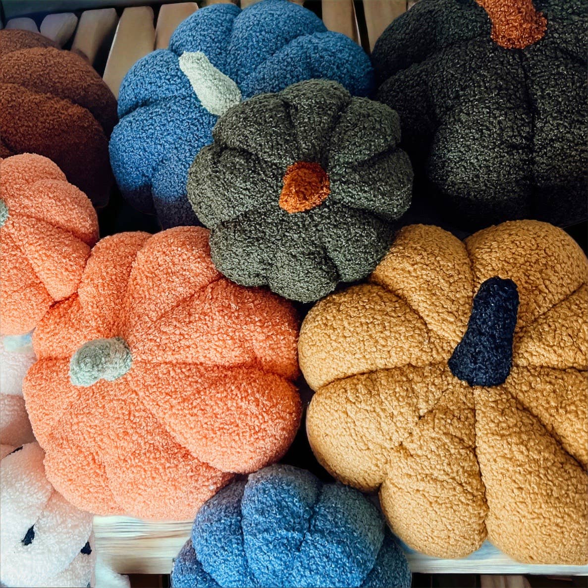 Gia Roma - Wholesale Decorative Tabletop Object - Neutral Fall + Halloween Home Decor, Cute Cotton Pumpkins BW8