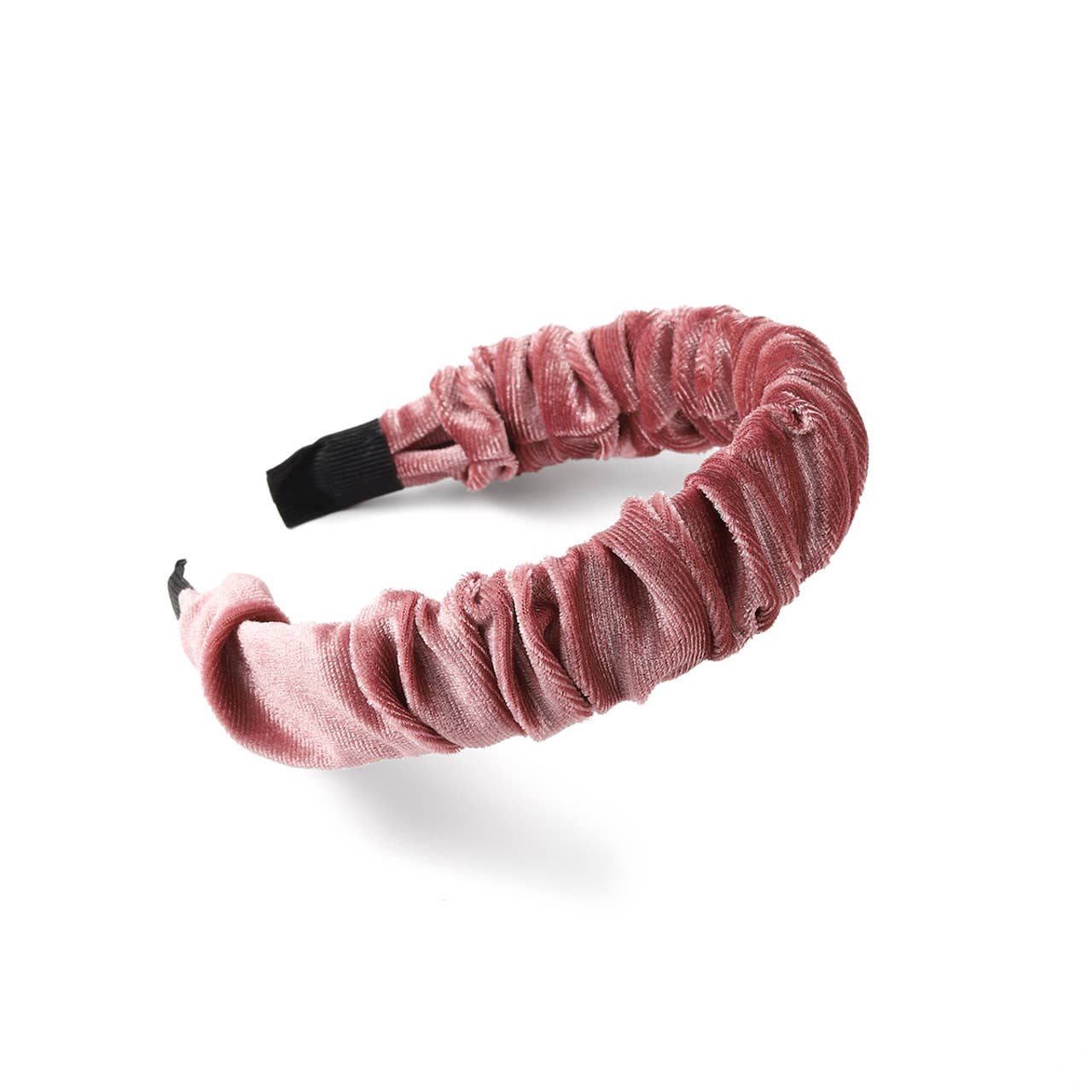 Selini New York - Wholesale Fashion Headband - Women's - " C " Shaped Velvet-feel Scrunchie Headband6