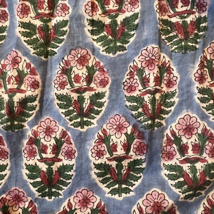 Jaipur flower block printed cotton maxi skirt for wholesale by Polly Fenwick