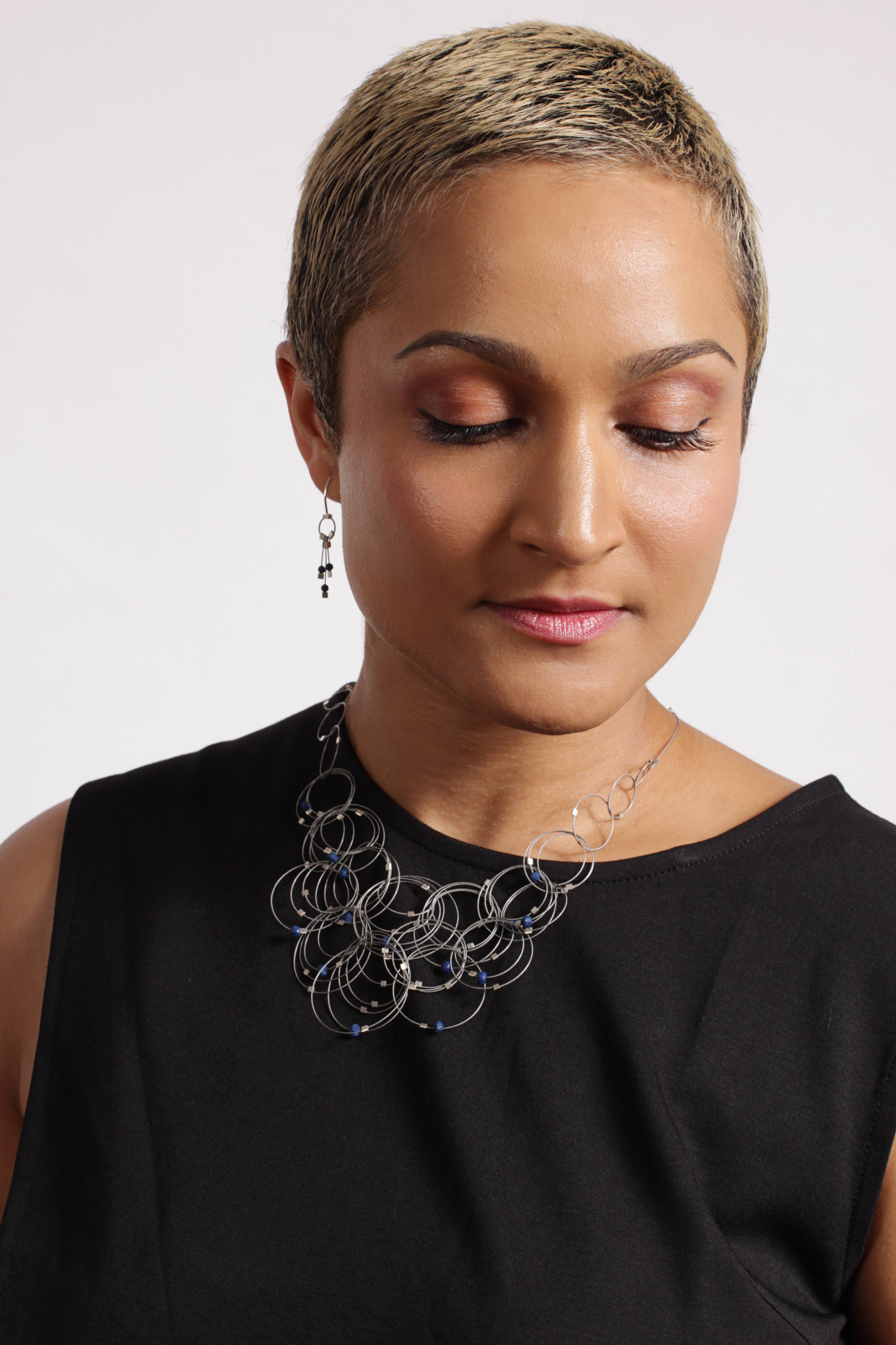 Meghan Patrice Riley – Colar de elos e correntes por atacado – Colar Flow de 18"7