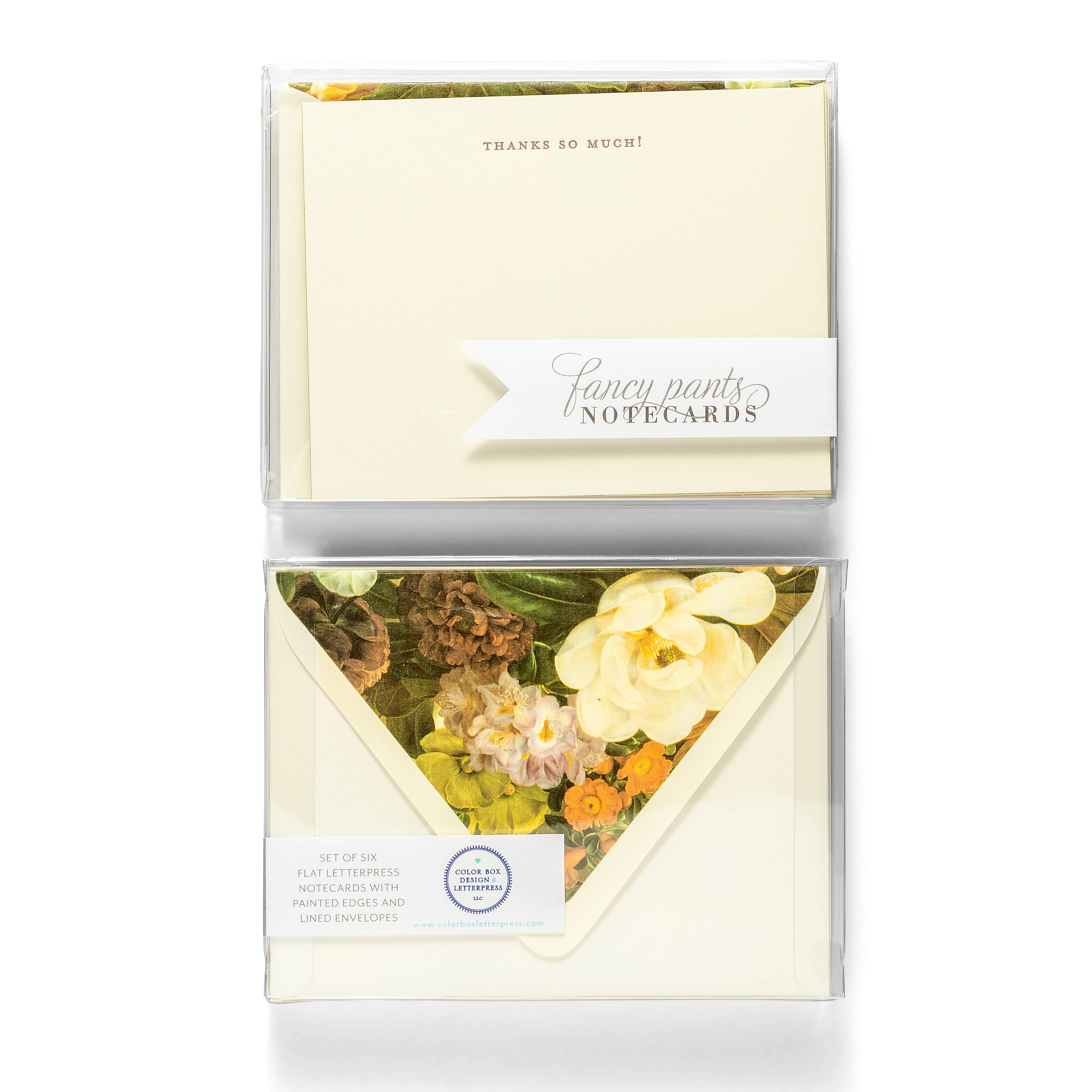 Color Box Design & Letterpress - Vendita all'ingrosso Set di cartoleria/cancelleria - Thanks So Much | Fancy Pants | Notecard piatti con stampa2