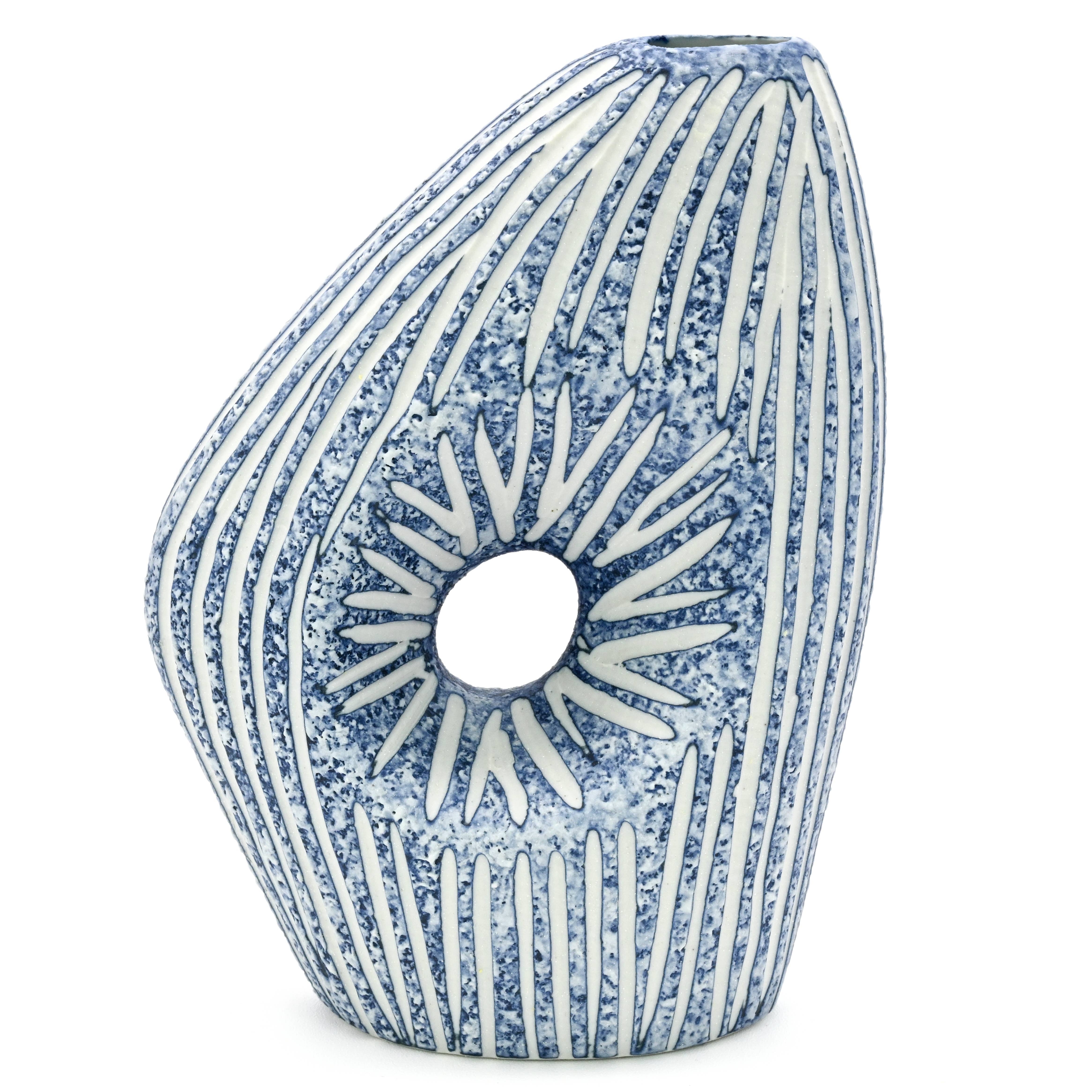 Art Floral Trading LLC – Vaso por atacado – 323W16BLUE SPEZIA MINI M-Vaso de Botão em Porcelana Feito à Mão0