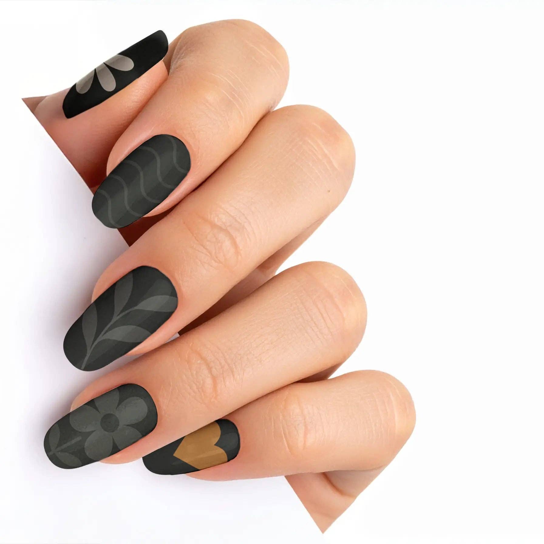 FYNE BODY - Wholesale Press-on/fake nails - Midnight Sunbeam Black Summer Press-On Nails72