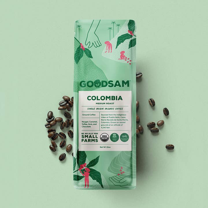 GoodSAM Foods - Wholesale Coffee Beans - Organic Ground Everyday Coffee, 32oz
