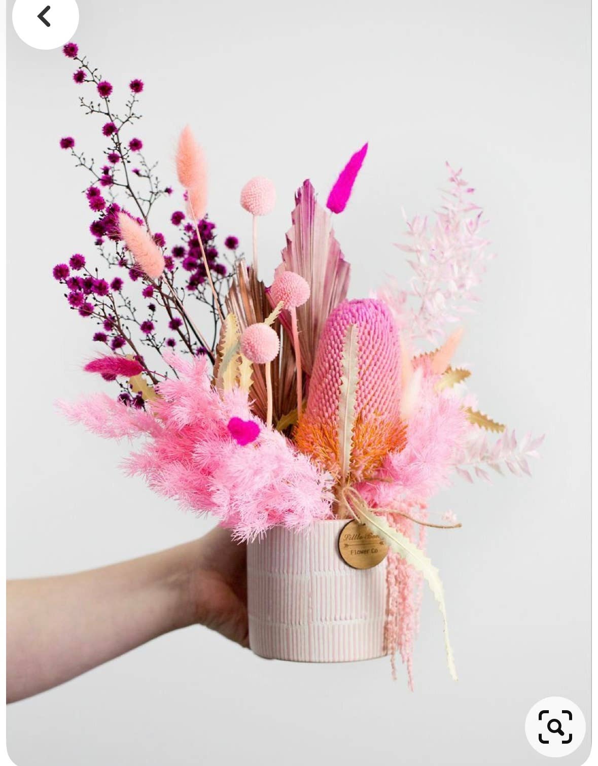 The Blooming Palm - Wholesale Retailer Sample - Home Decor - 14" PINK SunDried Painted Palm Leaf Decor, SAME DAY SHP  19