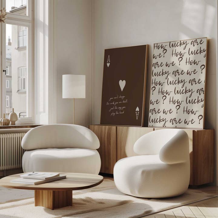 D'LUXE PRINTS - Wholesale Poster - The Cards You Are Dealt Print Brown/Gold5