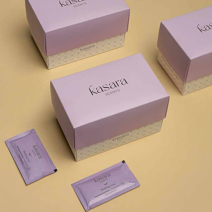 Kasara Atelier - Wholesale Face & body wipes - 60 Scented wipes mix box pink9