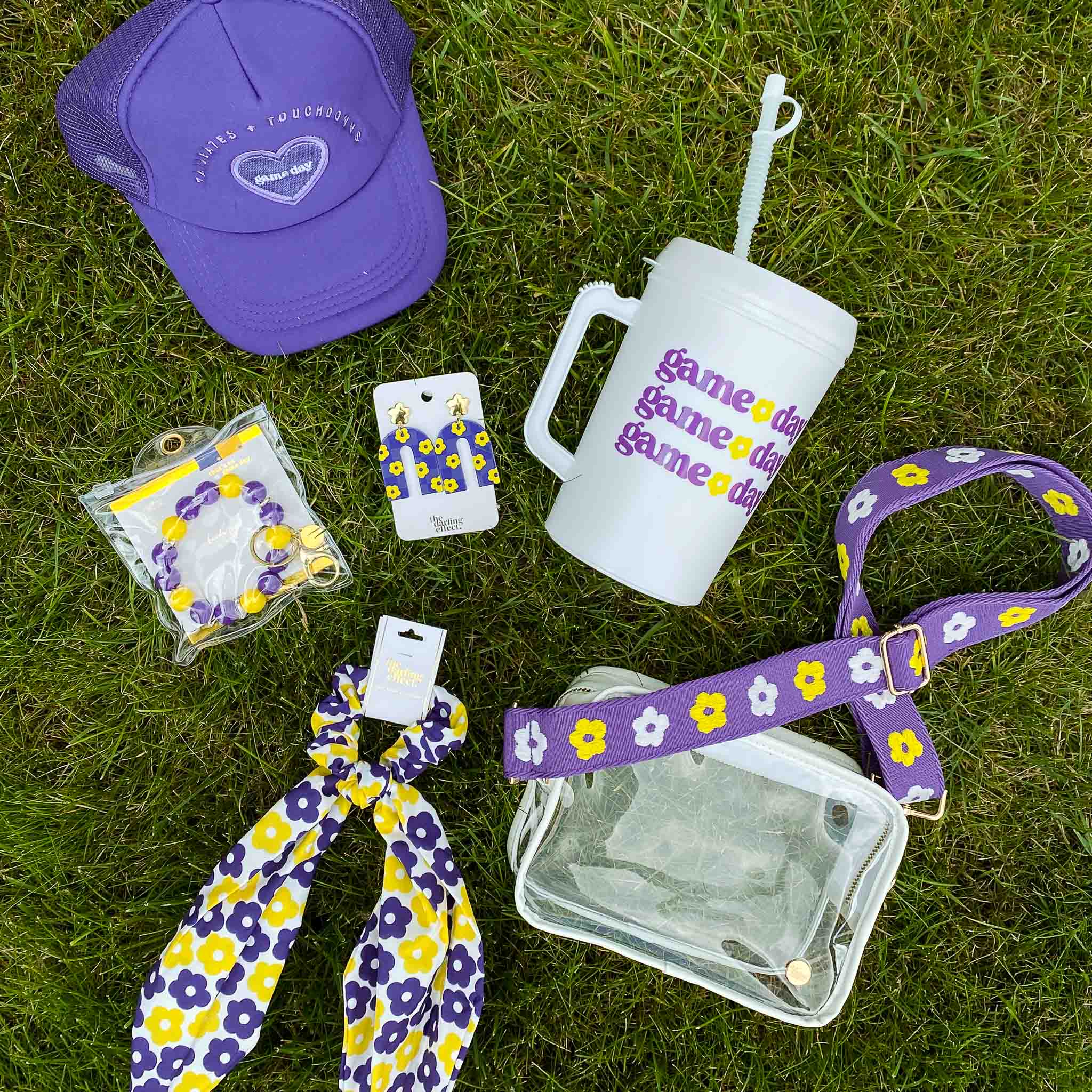 The Darling Effect - Vente Casquette de camionneur – femme - Casquette Game Day Trucker - Violet3