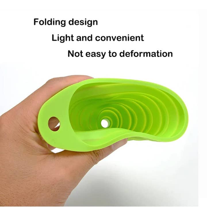 Vigor Path – Großhandel Trichter – Satz von 4 zusammenklappbaren Silikon-Küchentrichtern - von X-Klein bis Groß für einfachen Flüssigkeitstransfer, lebensmittelechte Silikon-Gadgets (Schwarz)4